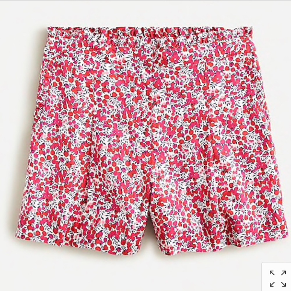 J Crew Ruffle shorts in Liberty Wiltshire print